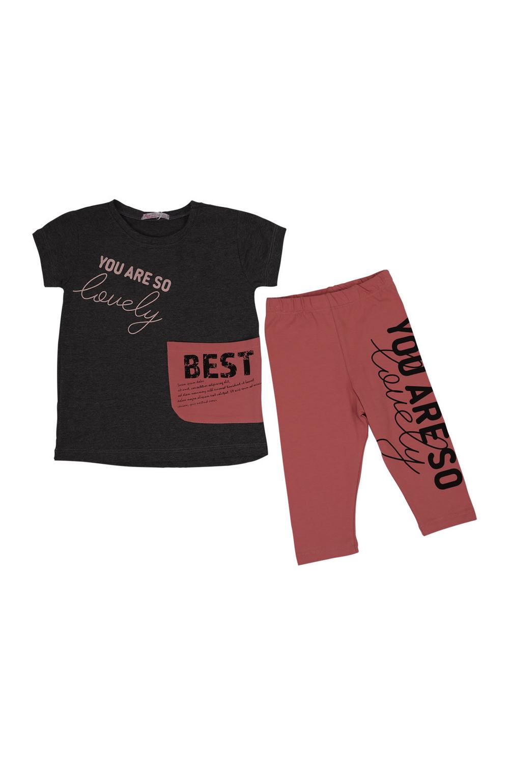 Girl T-Shirt Sweatpants Set / 5Y | 6Y | 7Y | 8Y - Kids Fashion Turkey