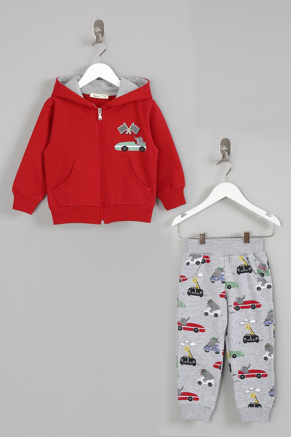 Boy And Baby Boy Tracksuit Set (Hoodie + Sweatpant) / 18M | 2Y | 3Y | 4Y | 5Y - Kids Fashion Turkey