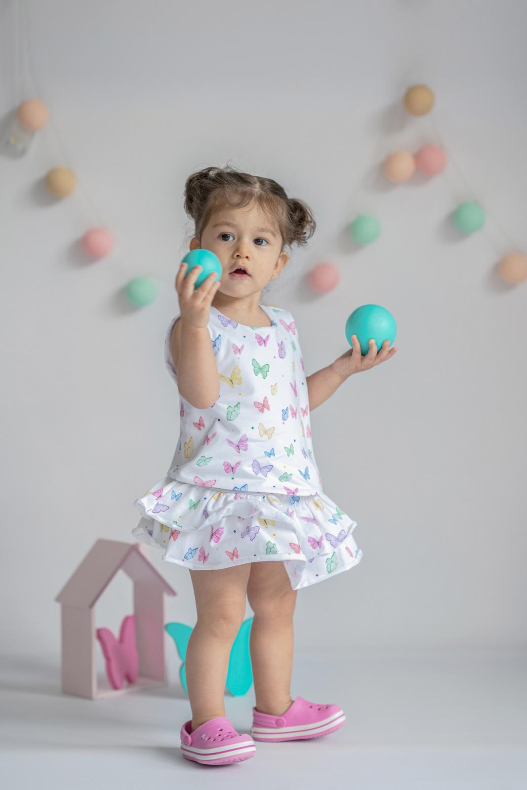 Butterfly Organic Baby Girl Skirt / 3-6M | 6-12M | 1-2Y - Kids Fashion Turkey