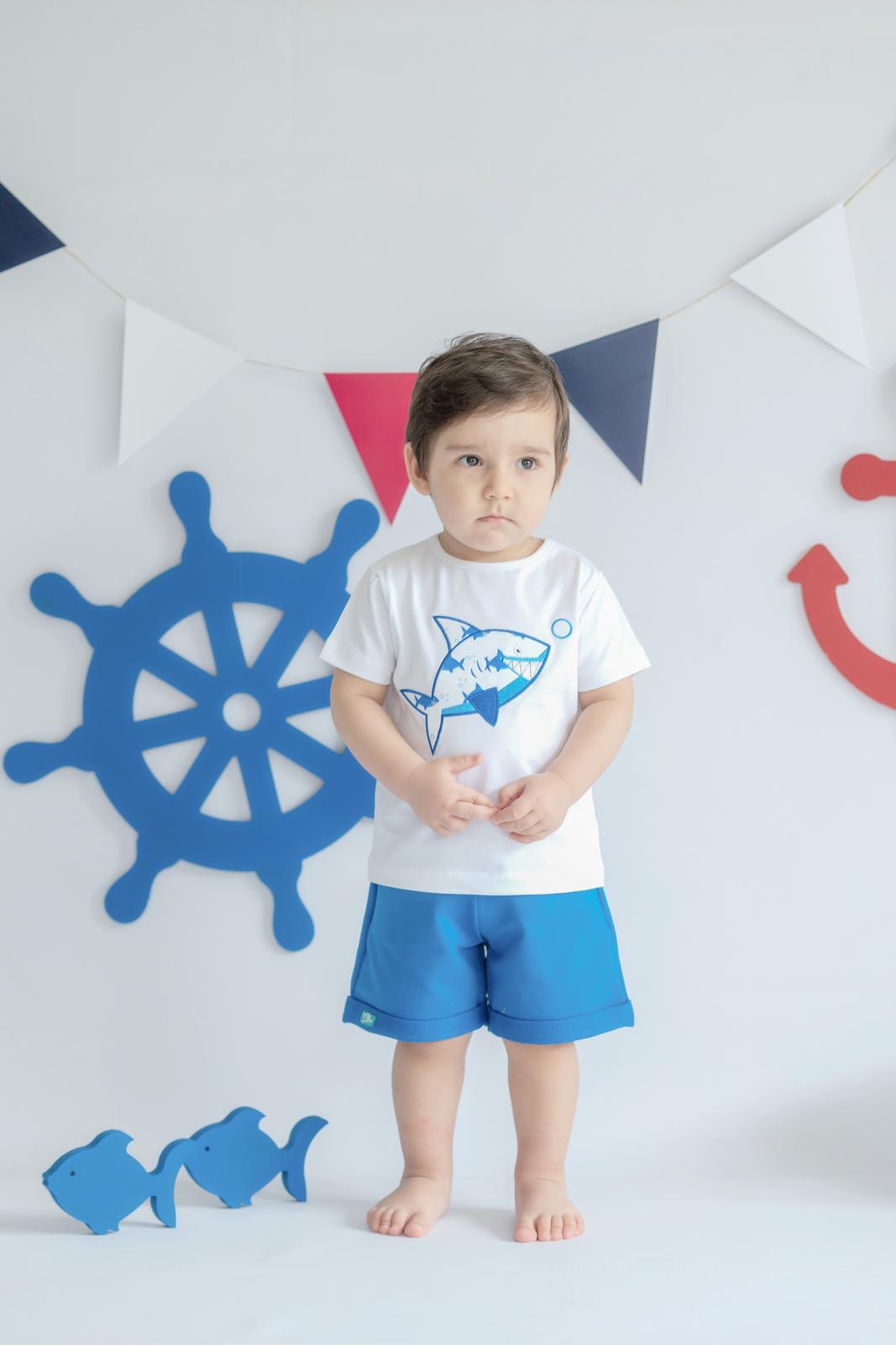 Blue Blossom Organic Baby Boy Short / 3-6M | 6-12M | 1-2Y | 2-3Y - Kids Fashion Turkey