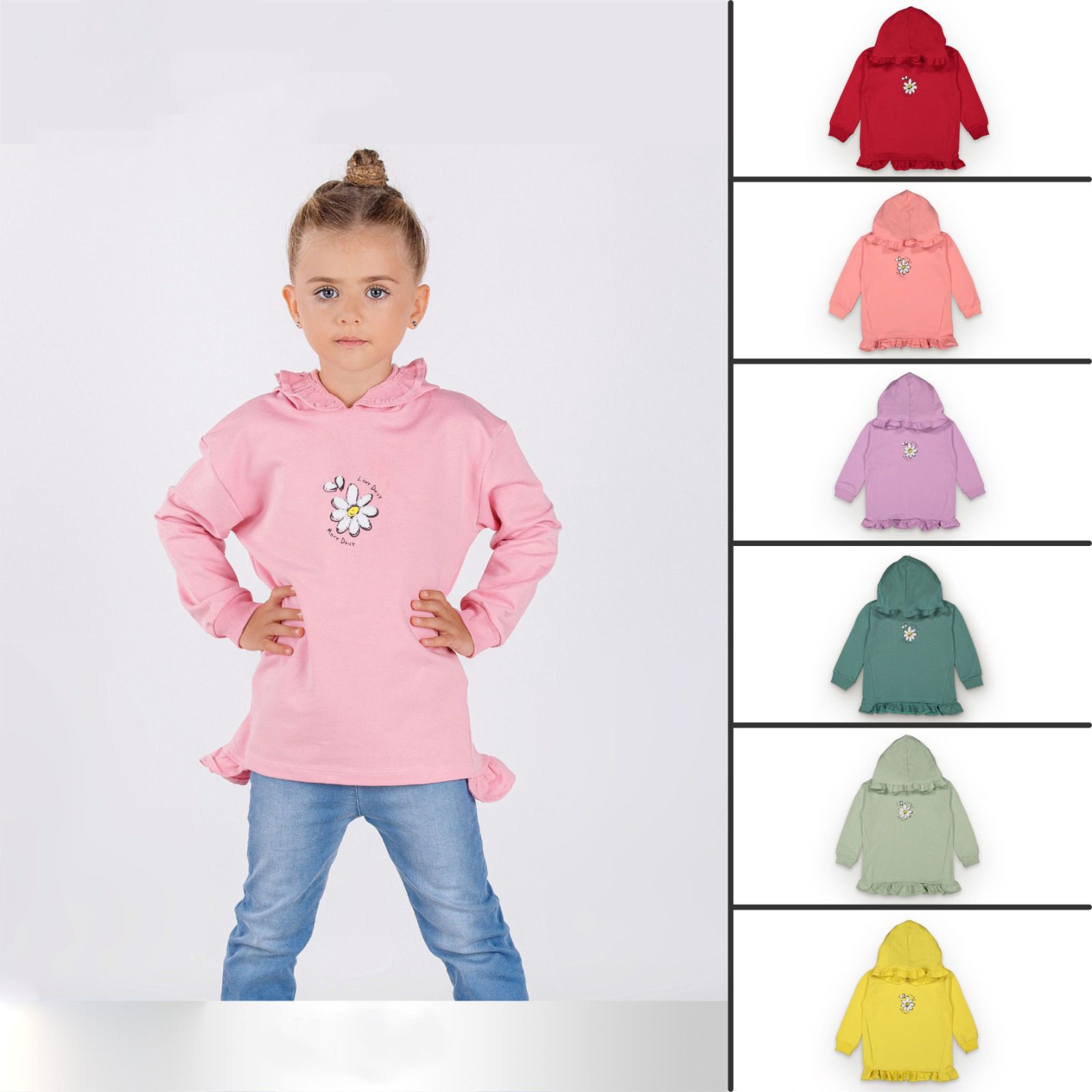 Daisy Girl Sweatshirt / 2-3 Y | 3-4 Y | 4-5 Y | 5-6 Y - Kids Fashion Turkey