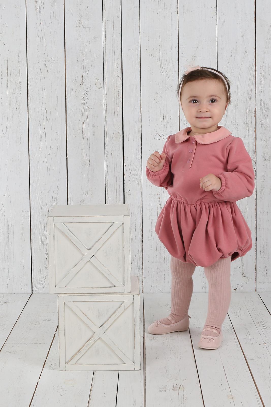 Pink Organic Cotton Baby Girl Rompers - 6-12M | 1-2Y - Kids Fashion Turkey