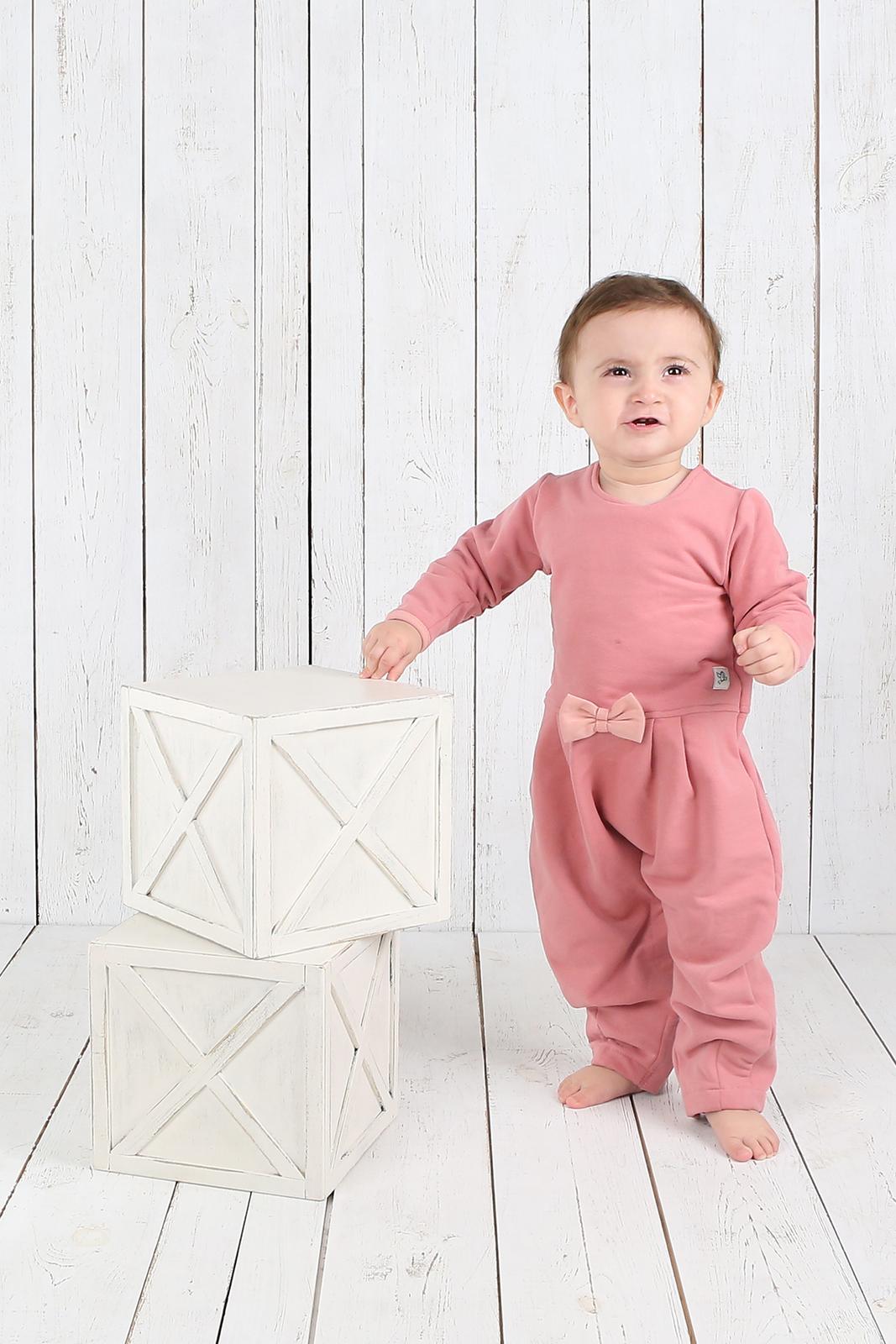 Pink Organic Cotton Baby Girl Romper - 6-12M | 1-2Y | 2-3Y - Kids Fashion Turkey