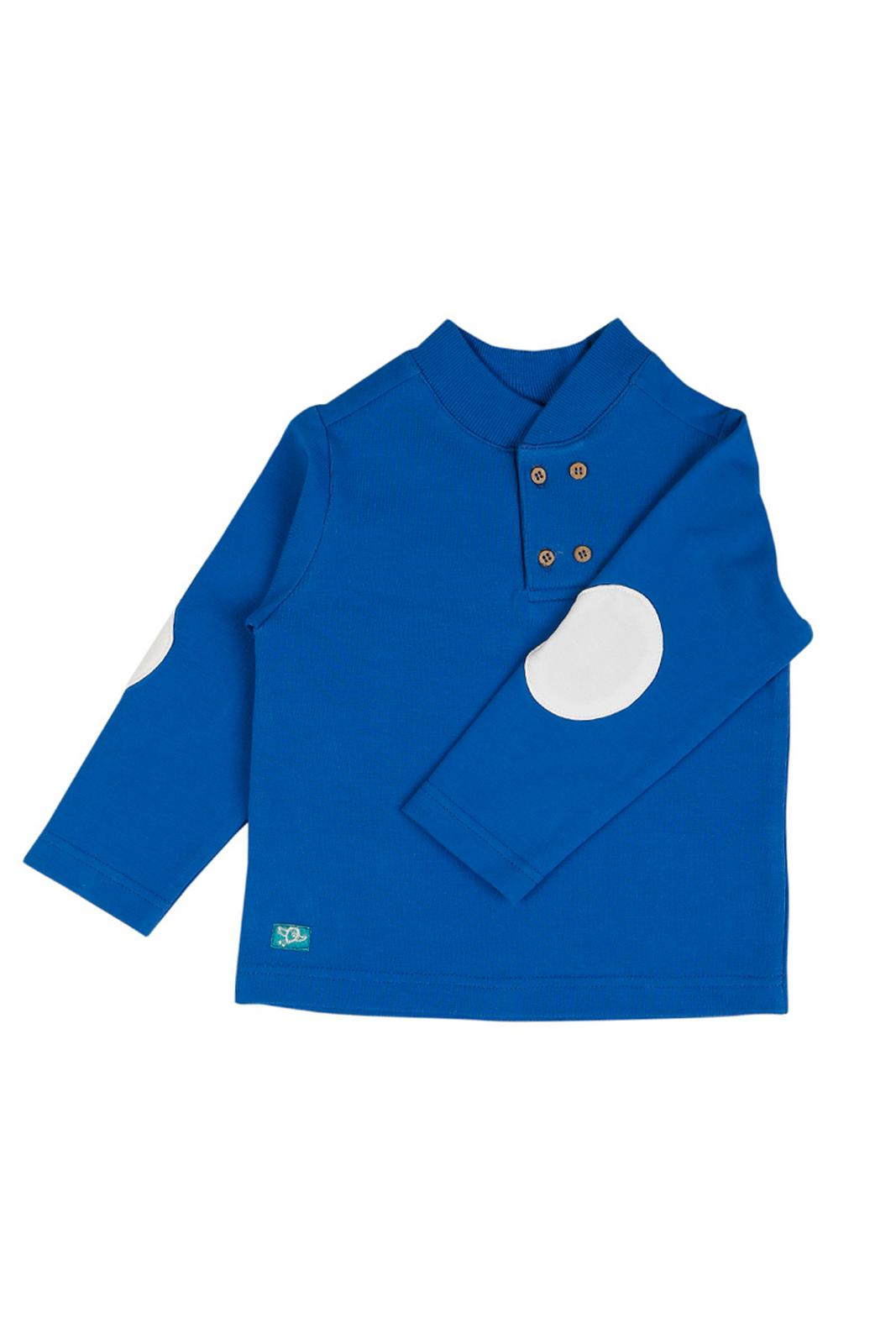 Blue Blossom Organic Baby Boy Sweatshirt / 3-6M | 6-12M | 1-2Y - Kids Fashion Turkey