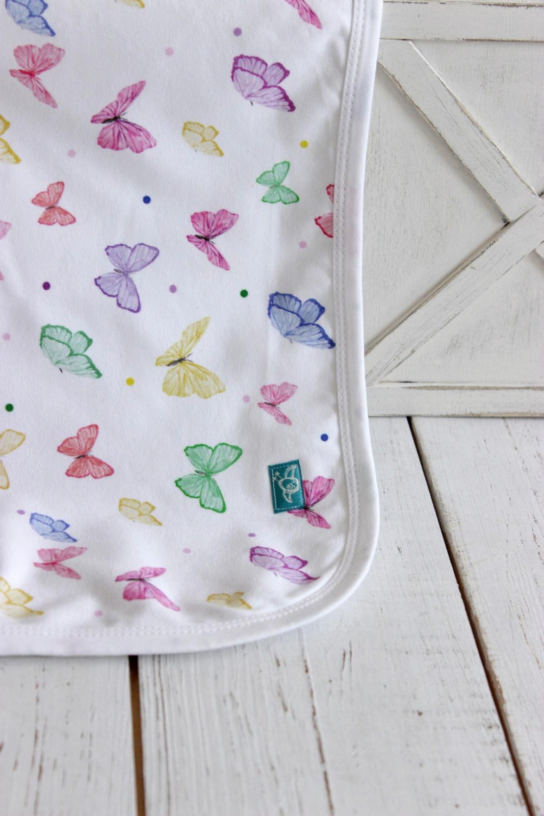 Butterfly Organic Cotton Receiving Blanket / Standard - Kids Fashion Turkey
