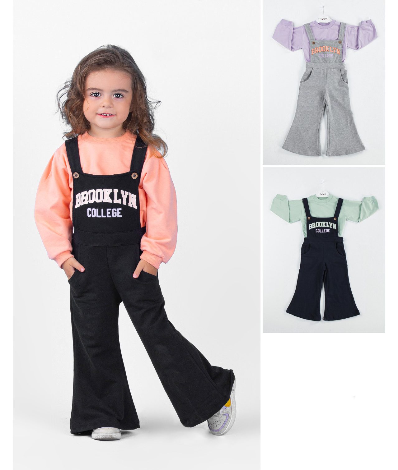 Salopet Romper &Amp; Sweatshirt Set / 2-3 Y | 3-4 Y | 4-5 Y | 5-6 Y - Kids Fashion Turkey