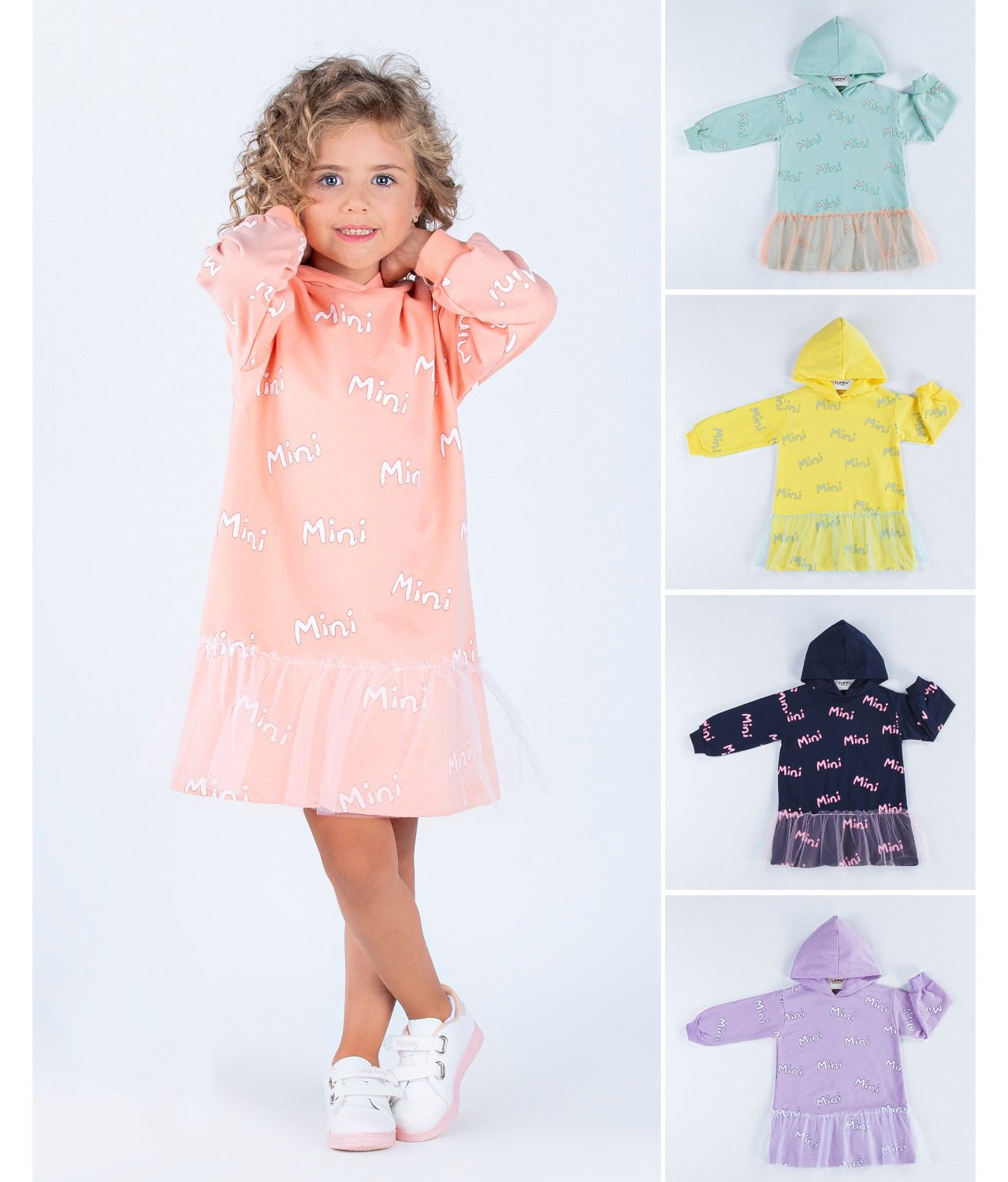 Hoodie Dress / 2-3 Y | 3-4 Y | 4-5 Y | 5-6 Y - Kids Fashion Turkey