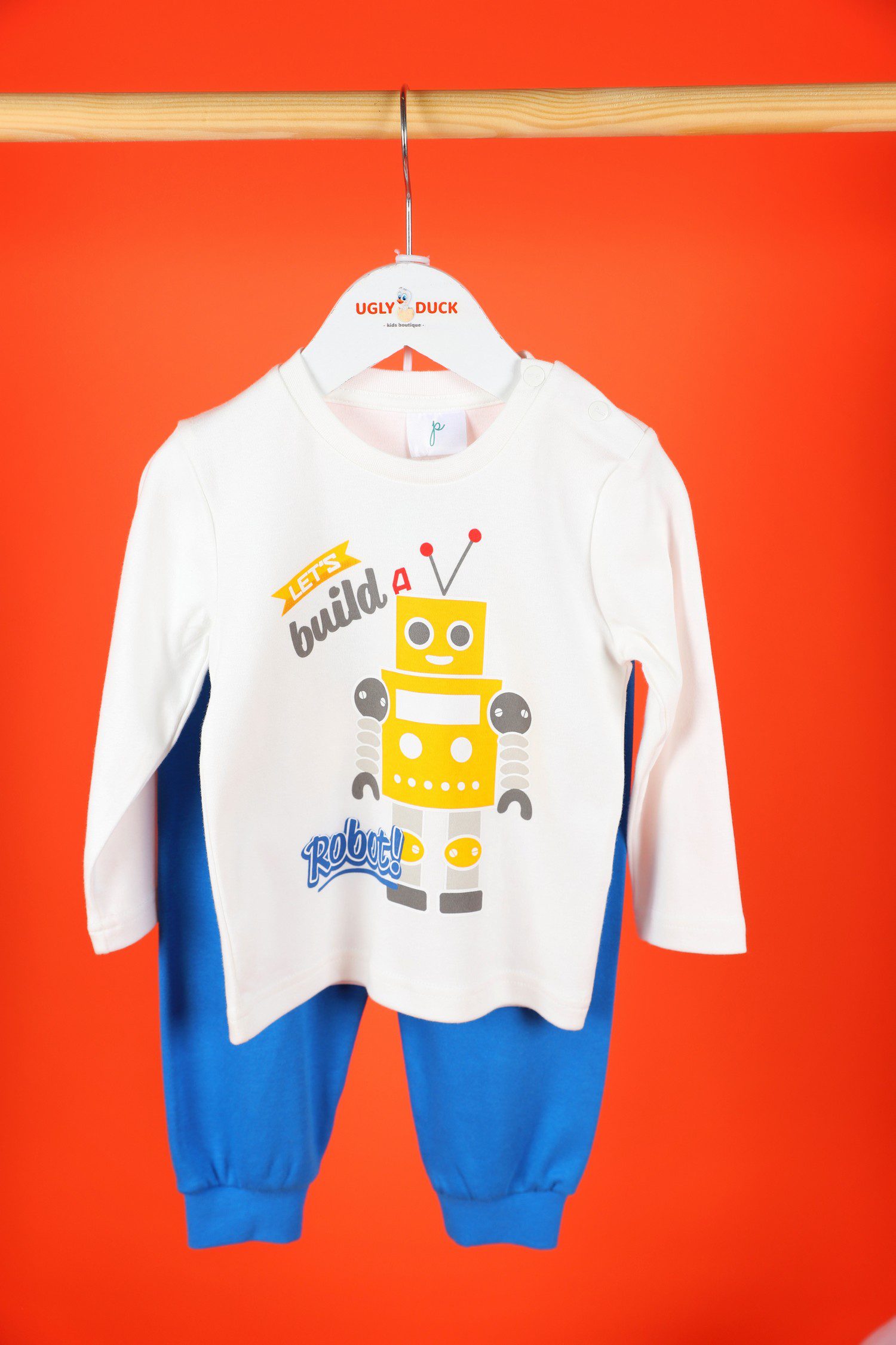 Baby Boy Robot 2 Pcs Set Pyjamas | 9-12M | 12-18M | 18-24M | 24-36M - Kids Fashion Turkey
