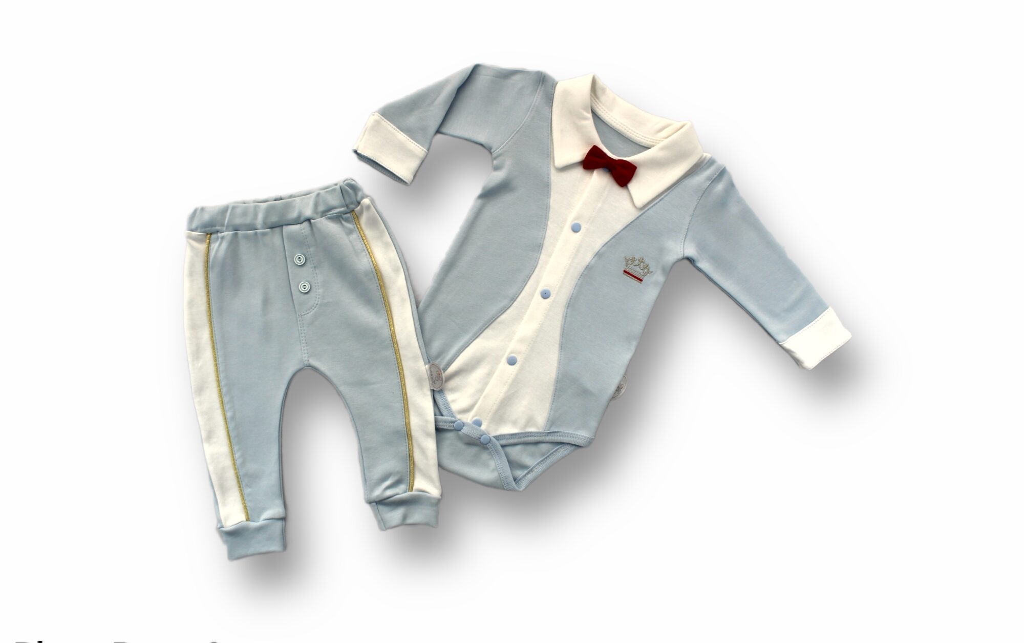 Baby Boy 2 Pieces Set (Bodysuit + Pant) / 0M | 3M | 6M - Kids Fashion Turkey