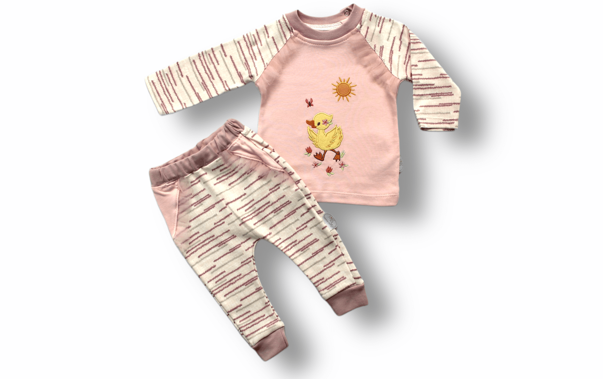Baby Girl 2 Pieces Set (T-Shirt - Sweatpant) / 0-3M | 3-6M | 6-9M - Kids Fashion Turkey