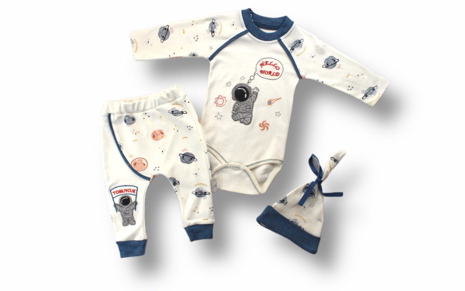 Baby Boy 3 Pieces Bodysuit Set / 3-6M | 6-9M | 9-12M - Kids Fashion Turkey