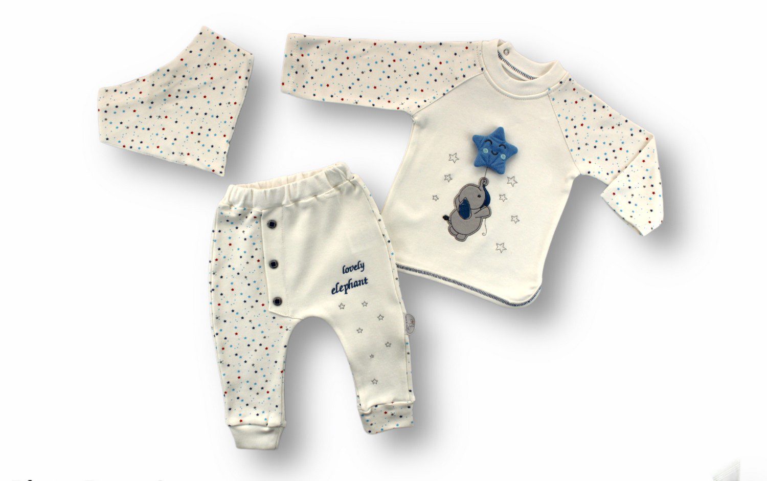 Baby Boy 3 Pieces Pyjamas Set / 3-6M | 6-9M | 9-12M - Kids Fashion Turkey