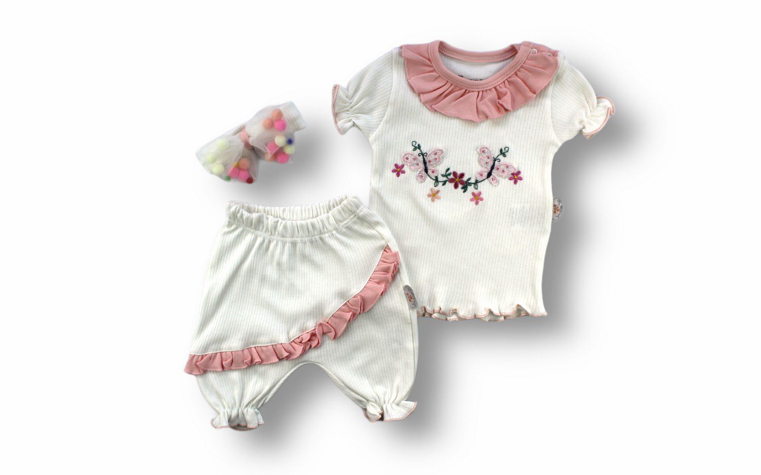 Baby Girl 3 Pieces Tracksuit Set / 6-9M | 9-12M | 12-18M - Kids Fashion Turkey