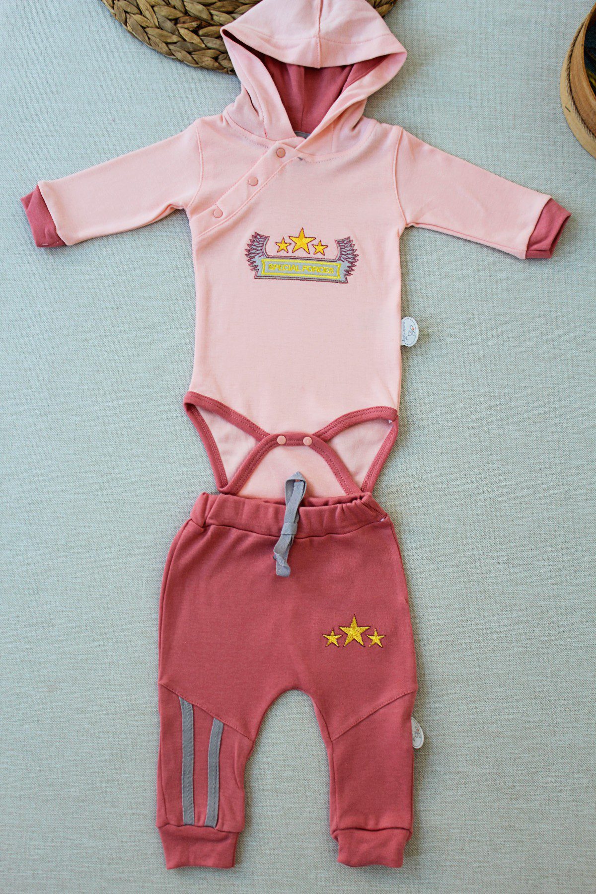 Baby Girl 2 Pieces Bodysuit Set / 3M | 9M | 12M - Kids Fashion Turkey