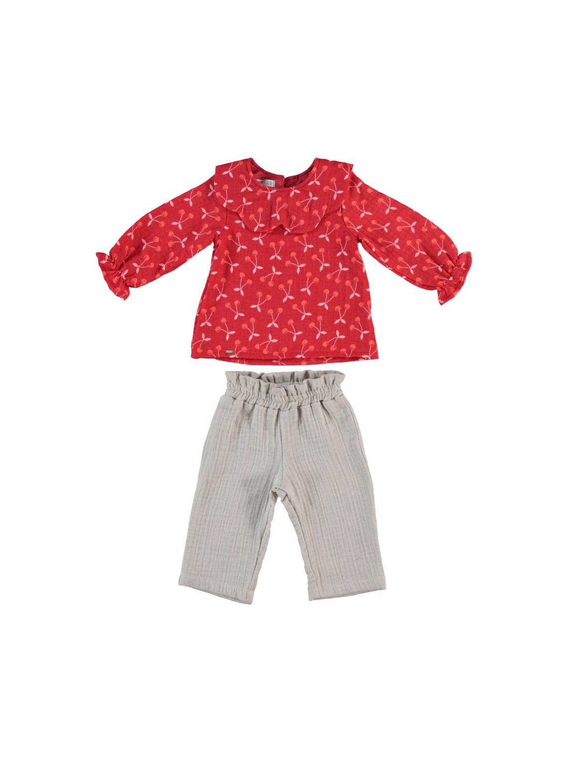 Exclusive Brand - Baby Girl Pant + Shirt Set / 9M | 12M | 18M | 24M - Kids Fashion Turkey