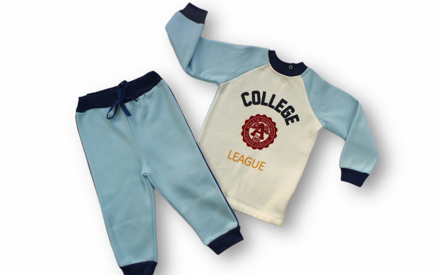 Baby Boy Collage Set 2 Pieces (Body + Pant) / 6-9M | 9-12M | 12-18M - Kids Fashion Turkey