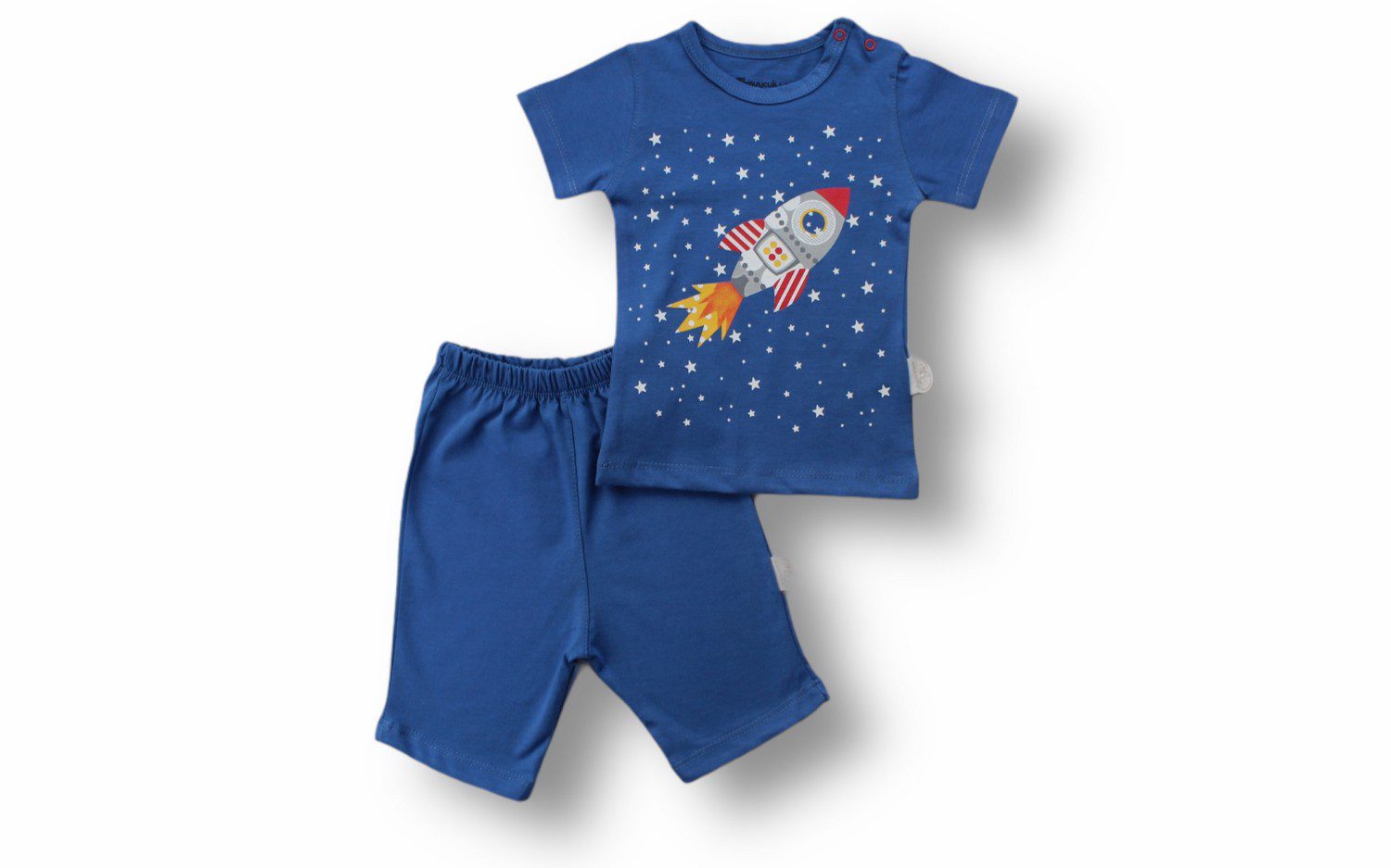 Baby Boy Rocket Printed Set 2 Pieces (T-Shirt - Pant) / 6M | 9M | 12M - Kids Fashion Turkey
