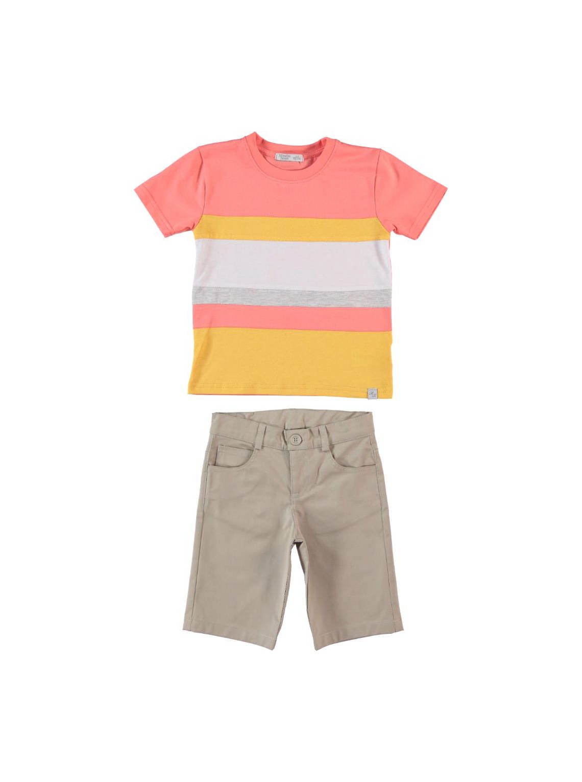 Exclusive Brand - Girl Striped Set ( Pants + T-Shirt ) / 2-3Y | 3-4Y | 4-5Y | 5-6Y - Kids Fashion Turkey