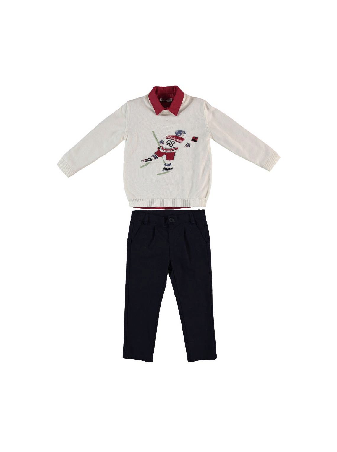 Exclusive Brand - Boy And Baby Boy 3 Pieces Sweater Set / 9-24M | 2-6Y | 6-10Y - Kids Fashion Turkey