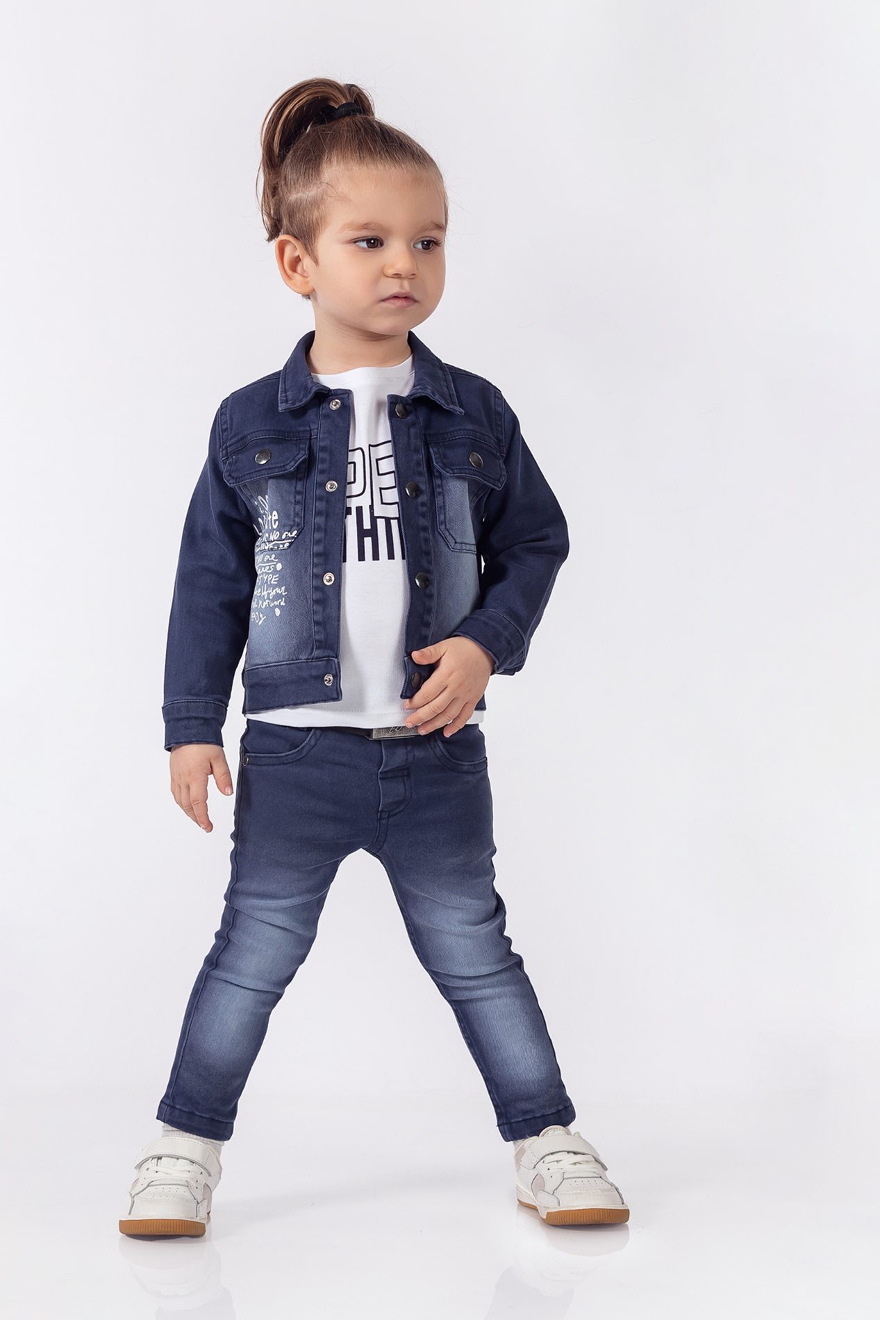 Boy 3 Pieces Sulfur Suit Set (Jacket + T-Shirt + Jean) / 2-5Y Or 6-9Y - Kids Fashion Turkey