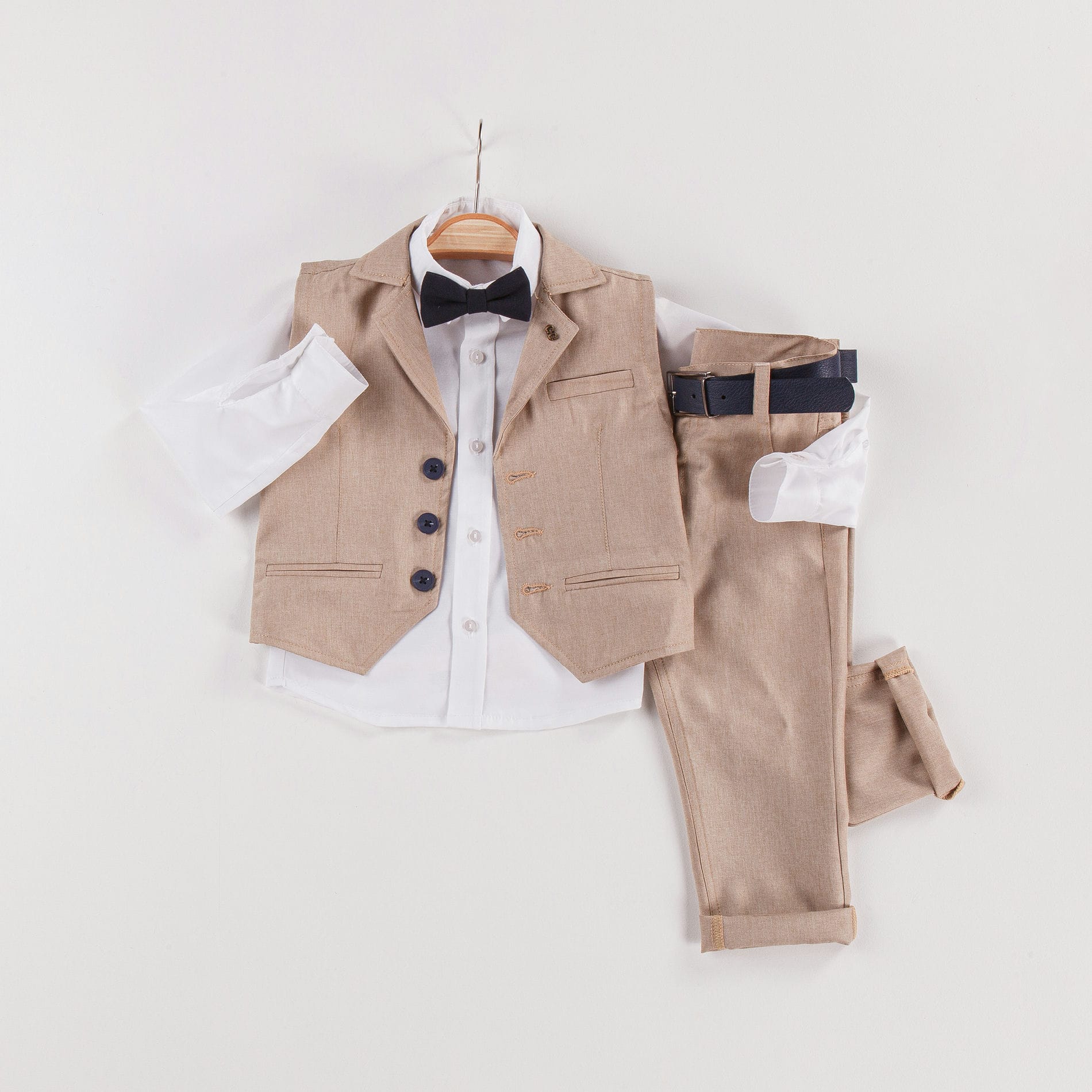 Boy Suit Set (3 Pieces Set) - (Vest - Pant - Shirt Set) / 6-9M | 9-12M | 12-18M | 18-24M - Kids Fashion Turkey