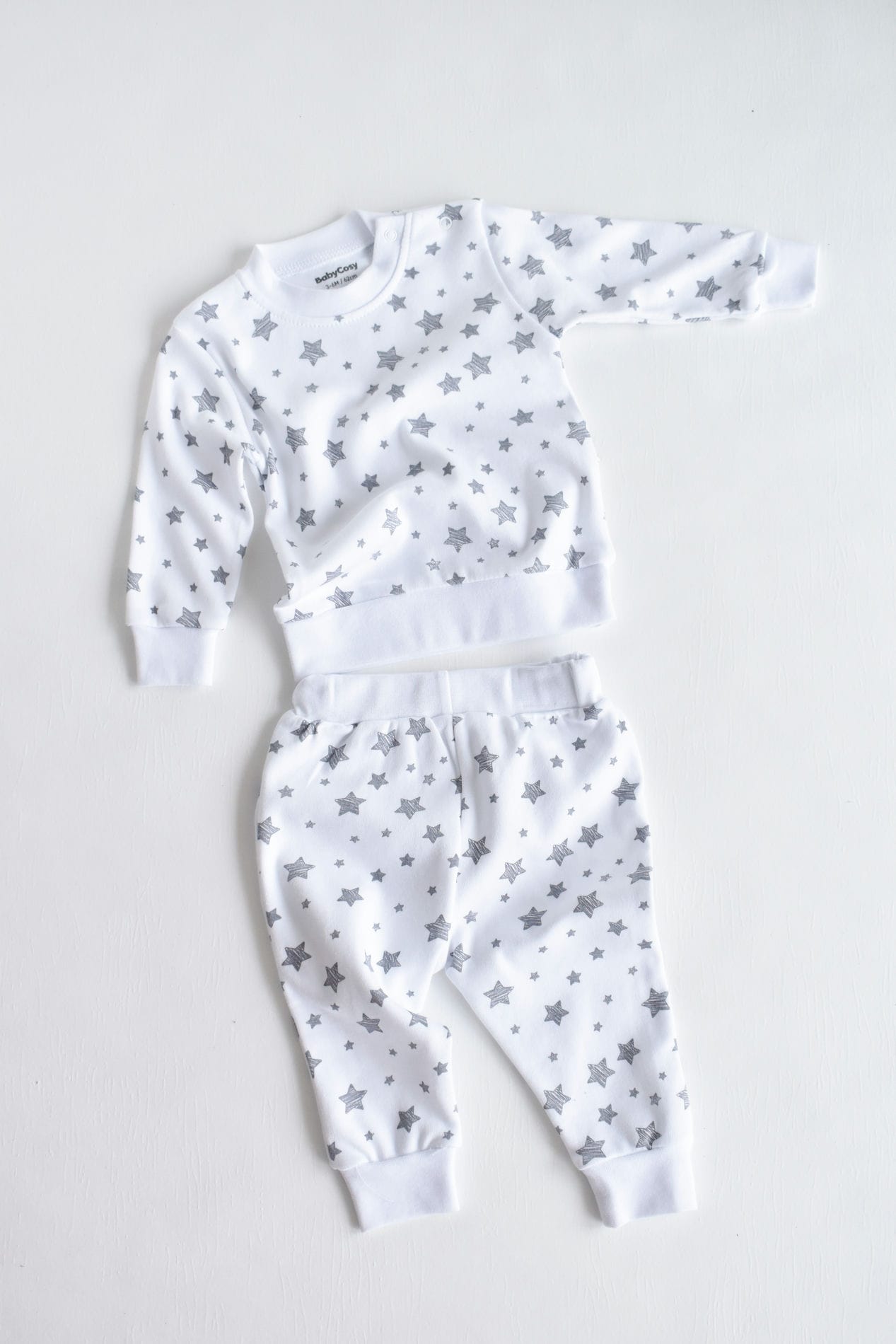Unisex Pant &Amp; Long Sleeve Shirt Set - %100 Organic Cotton / 3-6 | 6-9 | 9-12 | 12-18 | 18-24 - Kids Fashion Turkey