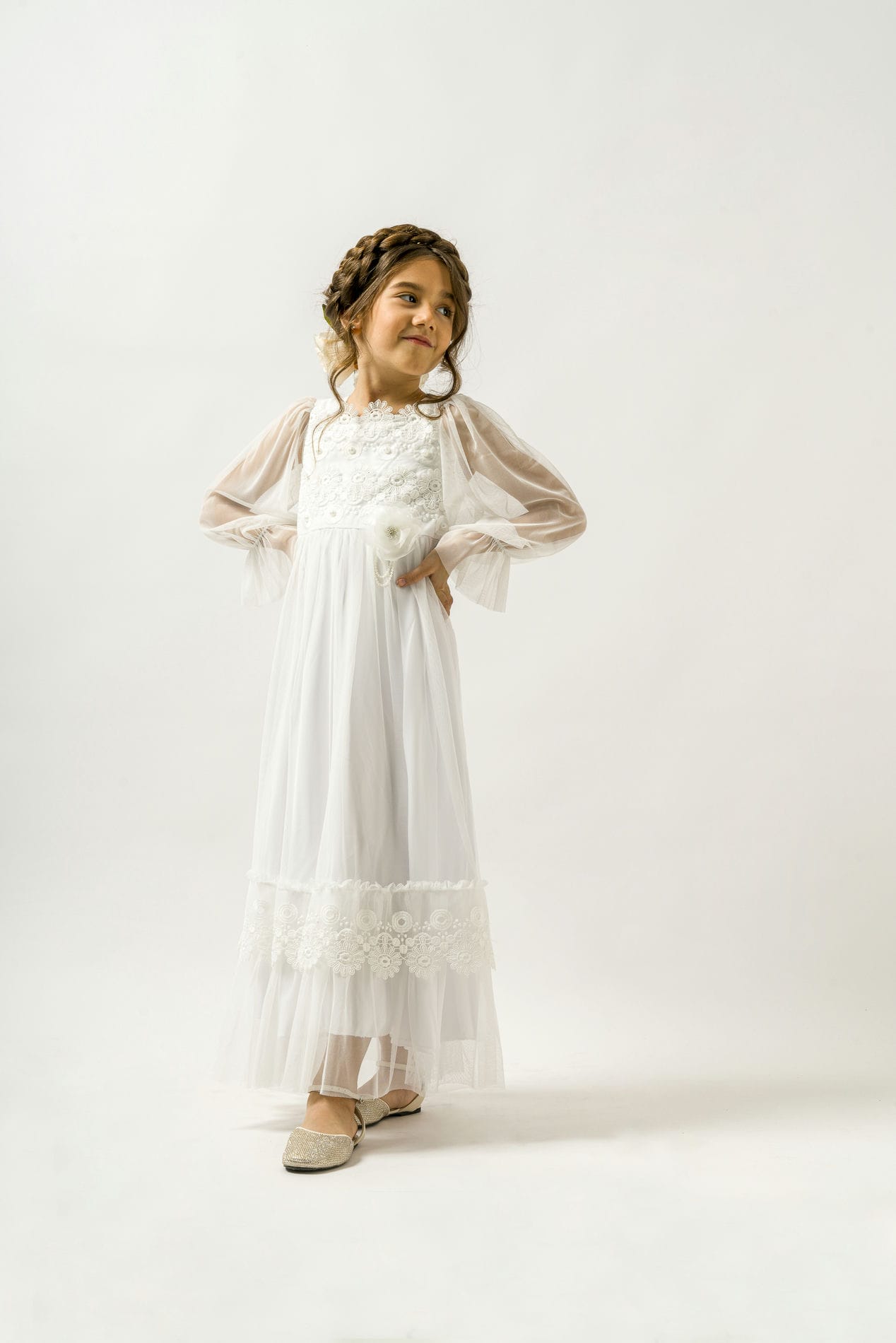 Girl Lace Tulle Dress / 6-7 Y | 7-8 Y | 8-9 Y | 9-10 Y - Kids Fashion Turkey