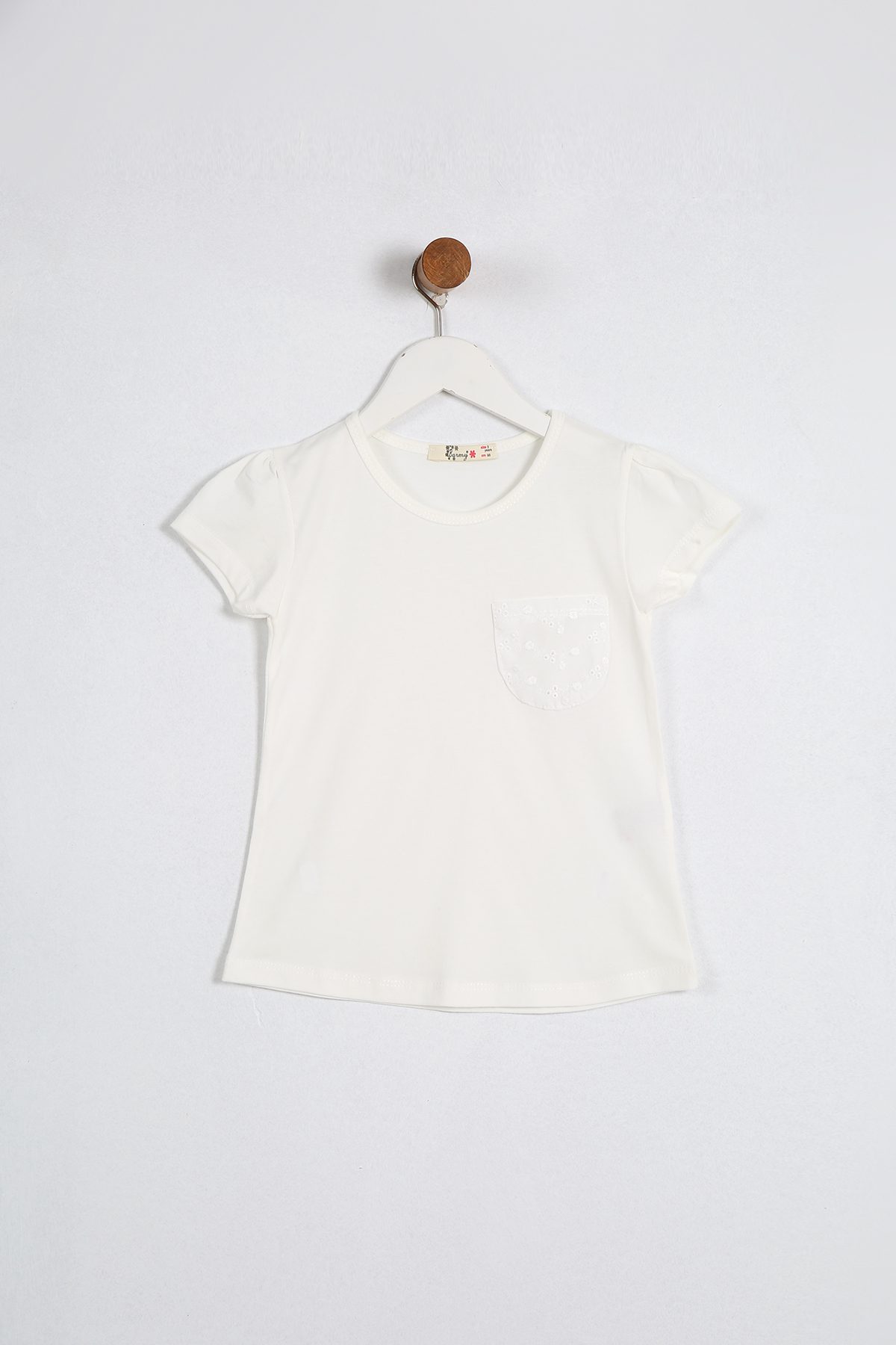 Girl Lace Pockets T-Shirt / 3Y | 4Y | 5Y | 6Y | 7Y - Kids Fashion Turkey