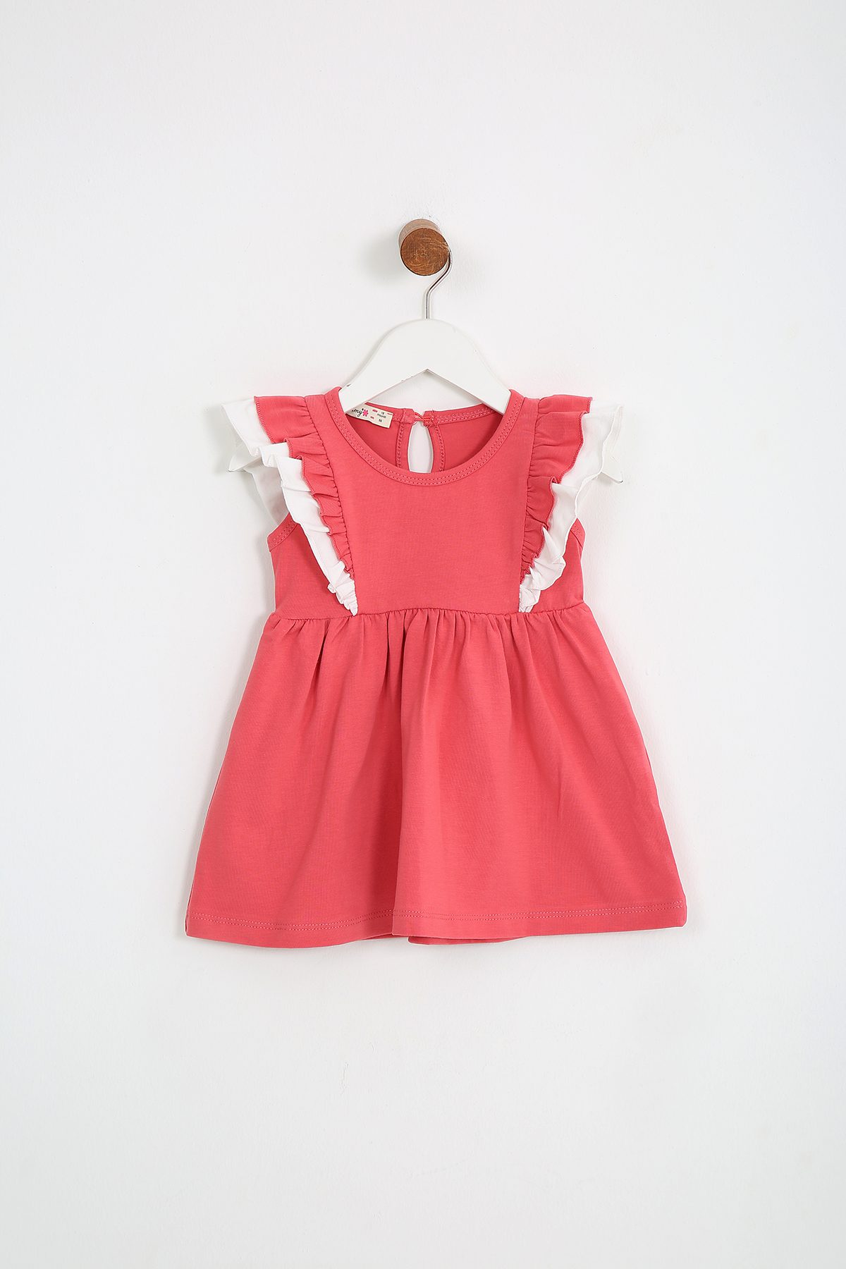 Girl And Baby Girl Frilly Sleeves Dress / 18-24 M | 2-3 Y | 3-4 Y | 4-5 Y - Kids Fashion Turkey