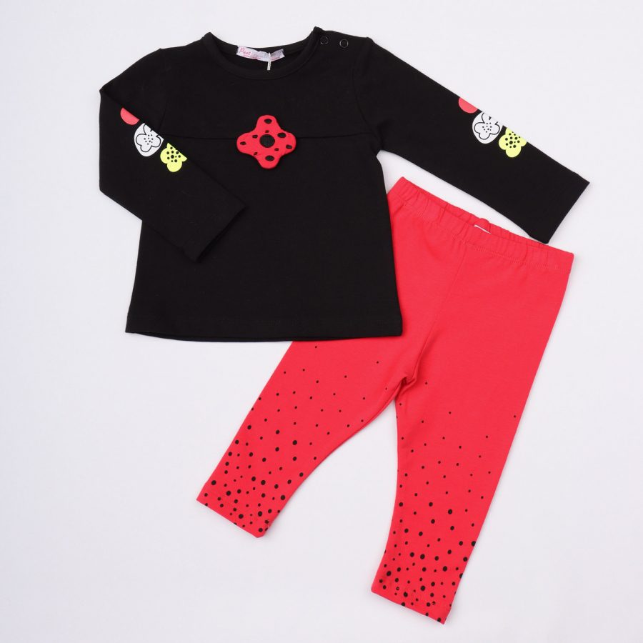 Baby Girl Daisy 2 Pieces Set (T-Shirt - Tights) / 6-9M | 9-12M | 12-18M |18-24M - Kids Fashion Turkey
