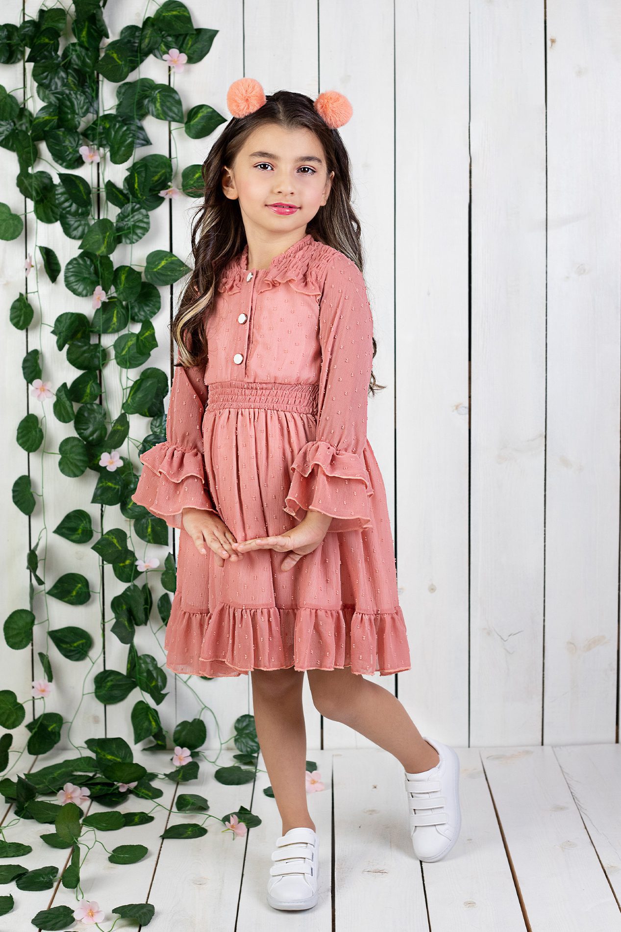 Girl Elegant Dress With Shoulder Detail / 4Y | 5Y | 6Y | 7Y - Kids Fashion Turkey