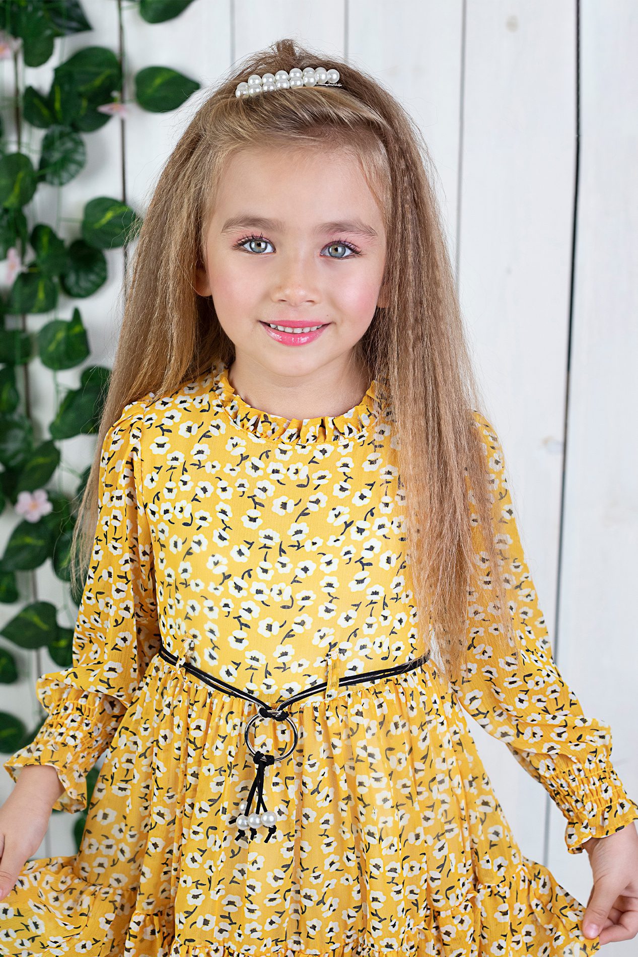 Girl Frill Collar Dress / 4Y | 5Y | 6Y | 7Y - Kids Fashion Turkey