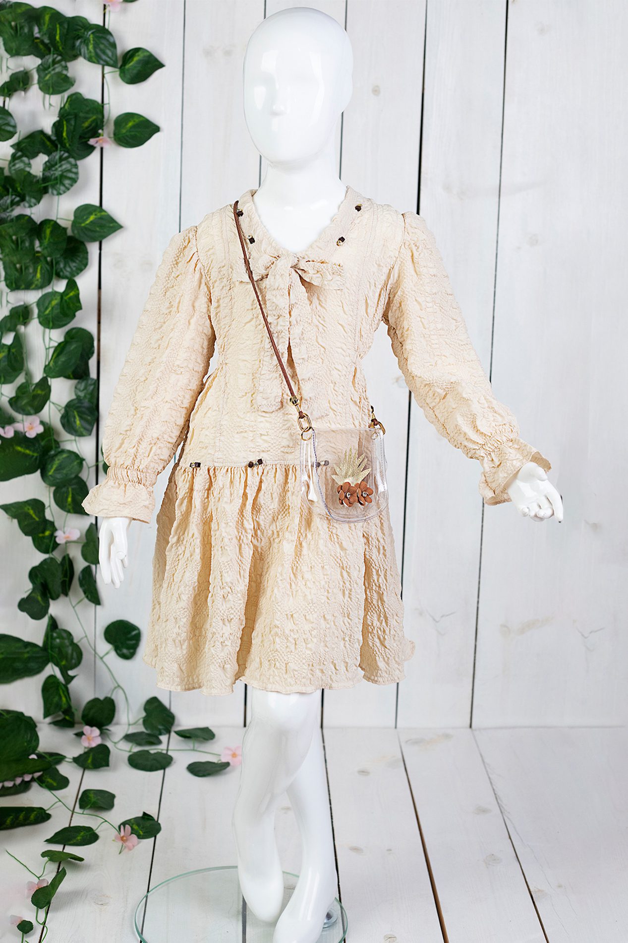 Girl Bubble Collar Detail Dress / 4Y | 5Y | 6Y | 7Y - Kids Fashion Turkey