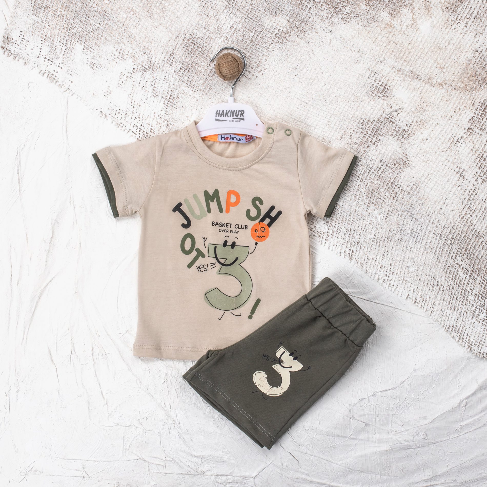 Boy And Baby Boy 2 Pieces Set (T-Shirt - Short) / 6-9M | 9-12M | 12-18M | 18-24M - Kids Fashion Turkey