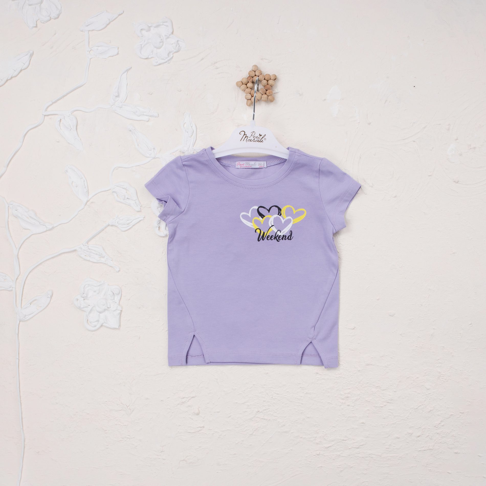 Girl Heart Printed T-Shirt / 1-2Y | 2-3Y | 3-4Y | 4-5Y - Kids Fashion Turkey