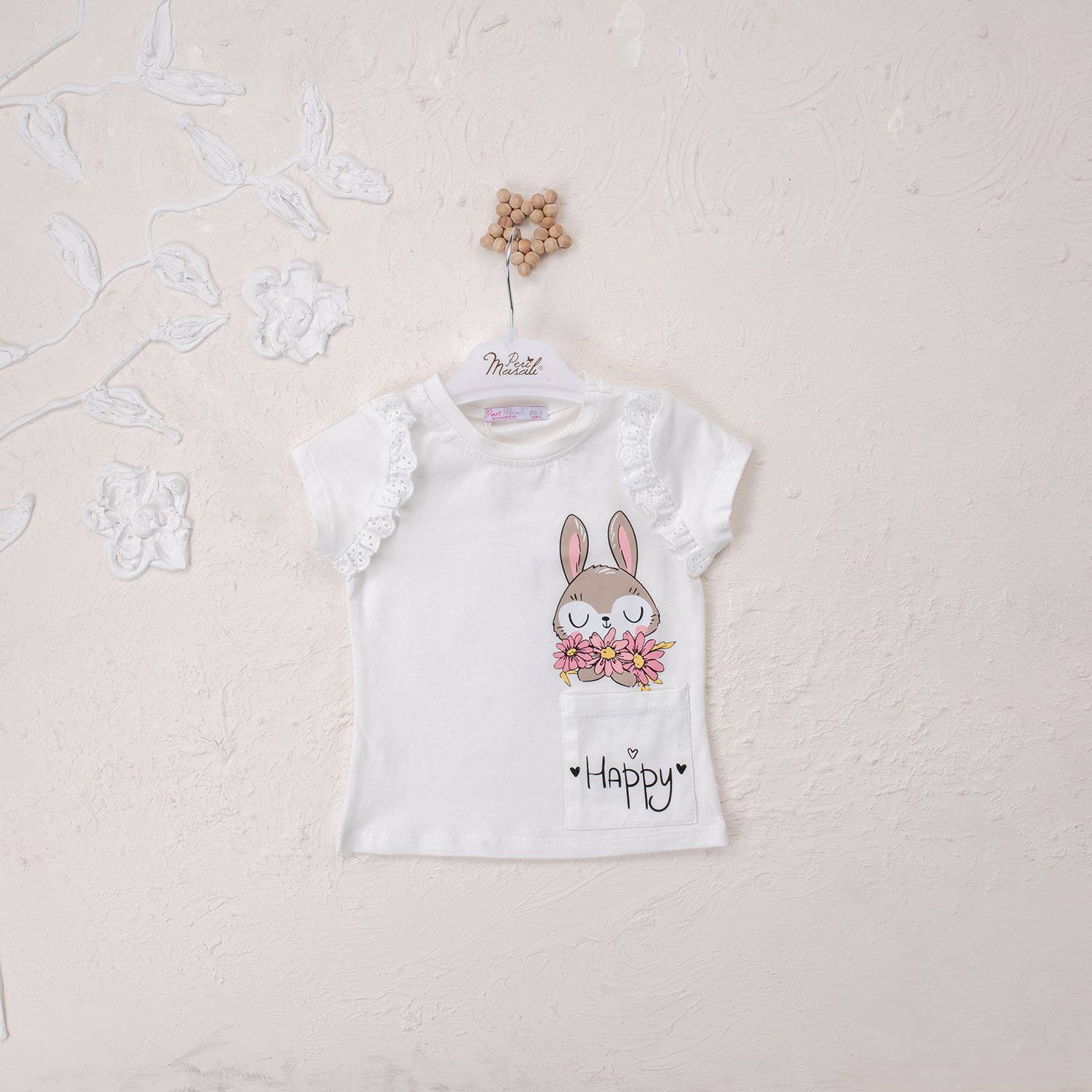 Girl Rabbit Printed T-Shirt / 1-2Y | 2-3Y | 3-4Y | 4-5Y - Kids Fashion Turkey