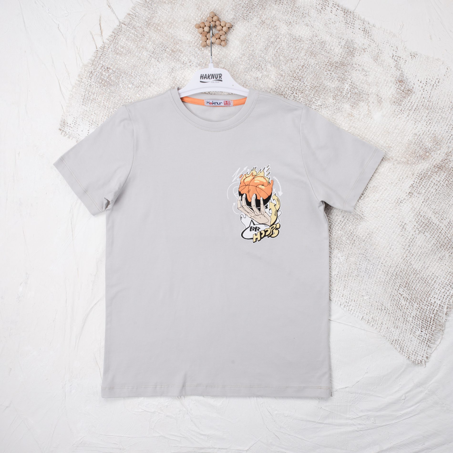 Boy Basketball Ball Printed T-Shirt / 9-10Y | 10-11Y | 11-12Y | 12-13Y - Kids Fashion Turkey
