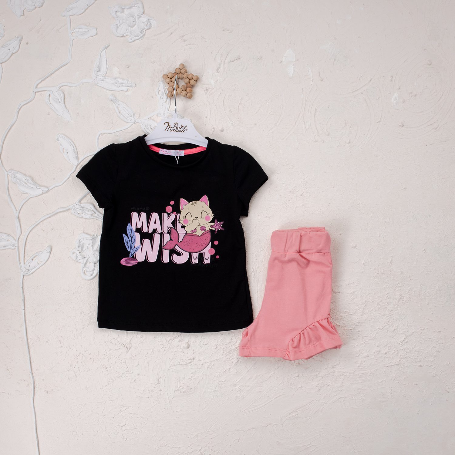 Girl 2 Pieces Set (T-Shirt - Short) / 1-2Y | 2-3Y | 3-4Y | 4-5Y - Kids Fashion Turkey