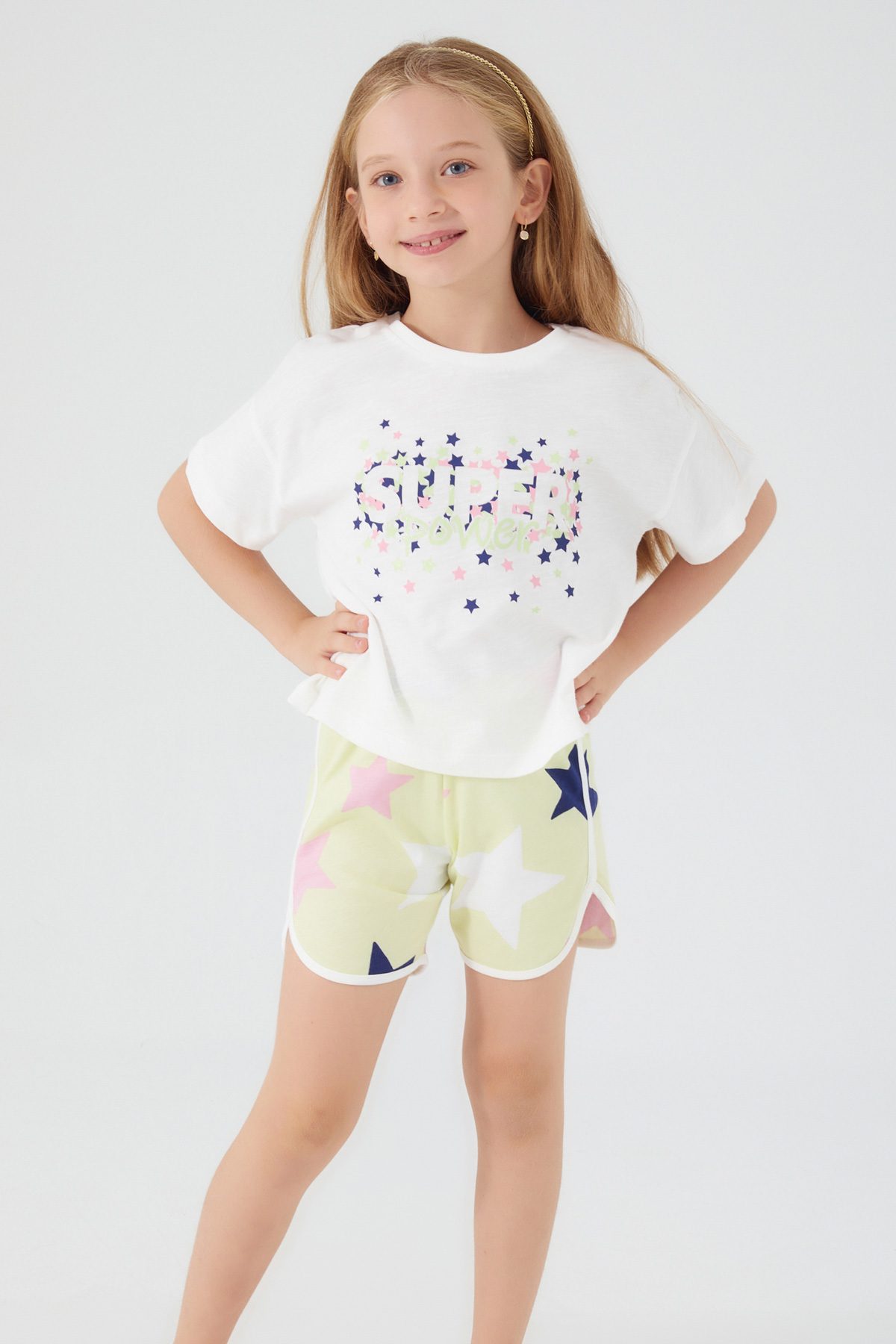Girl 2 Pieces Set (T-Shirt - Short) / 2-8Y | 9-15Y - Kids Fashion Turkey