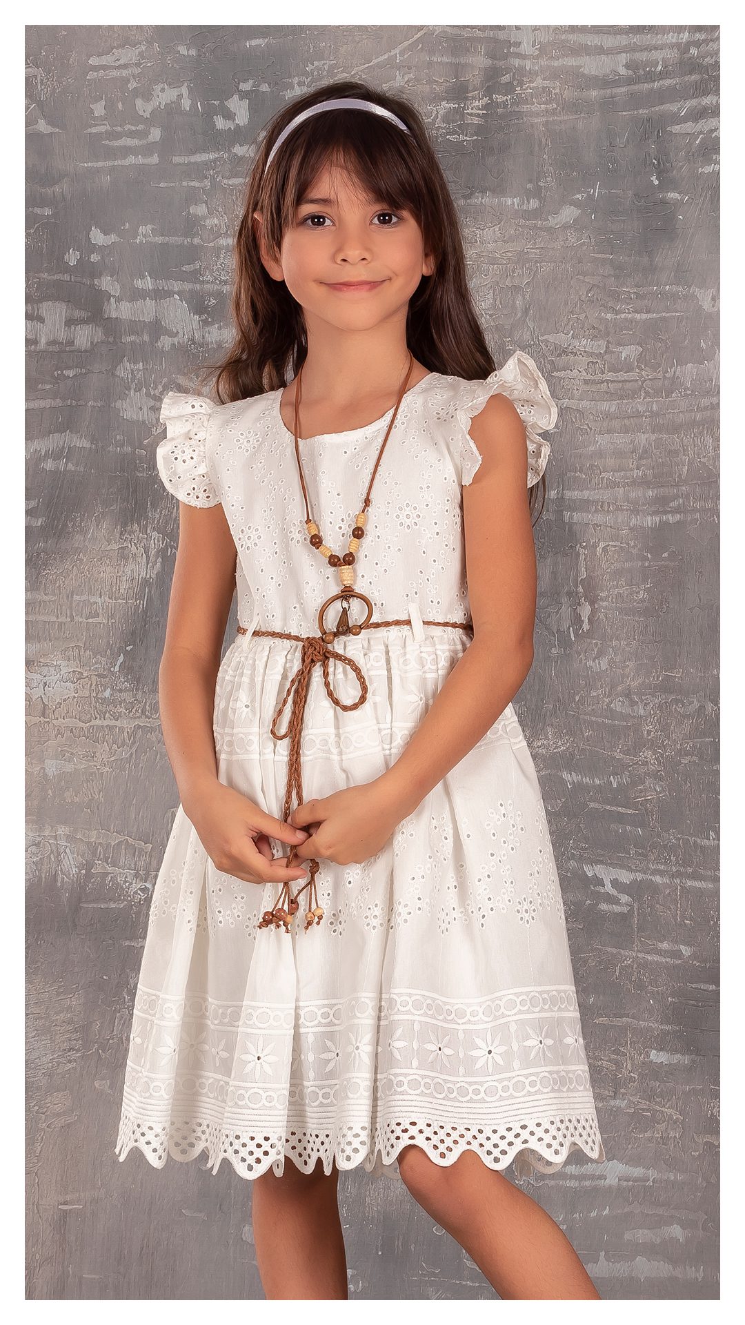 Girl 2 Pieces Set (Dress - Necklace) / 6Y | 8Y | 10Y | 12Y - Kids Fashion Turkey