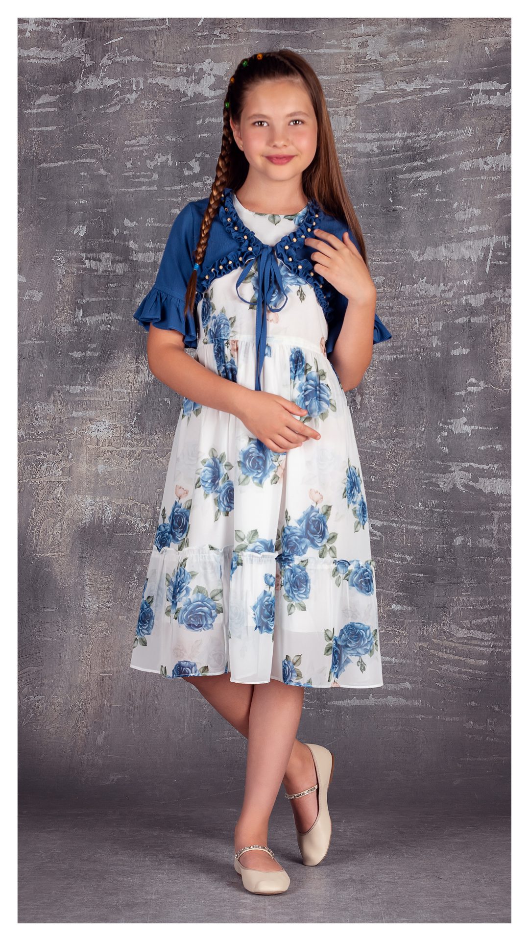 Digital Printed Dress / 9Y | 10Y | 11Y | 12Y - Kids Fashion Turkey