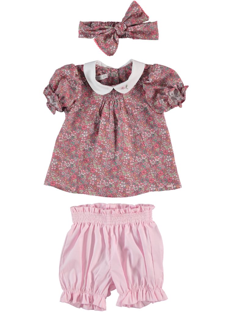 Conjunto de 2 piezas de ropa para bebé niña con volantes, blusa de