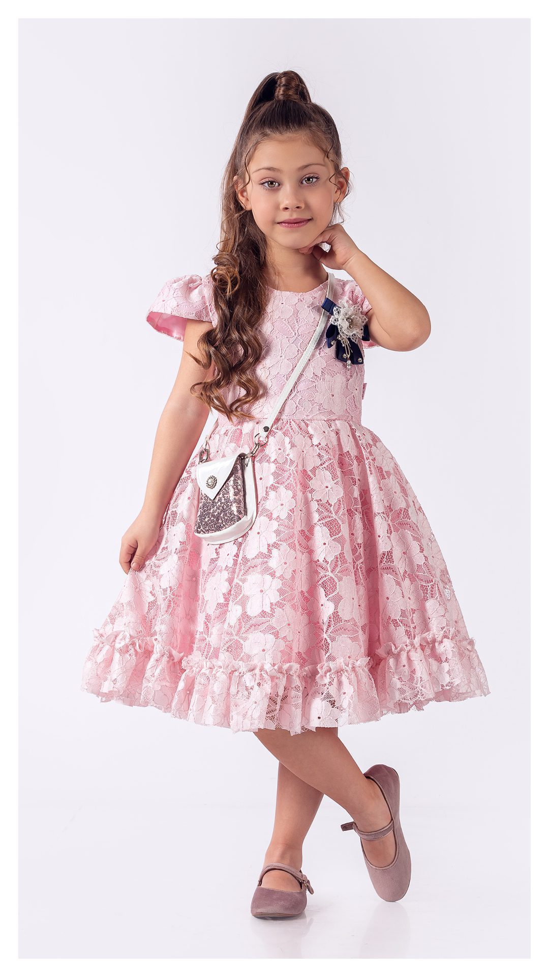 Girl 2 Pieces Set (Dress - Bag) / 6Y | 8Y | 10Y | 12Y - Kids Fashion Turkey