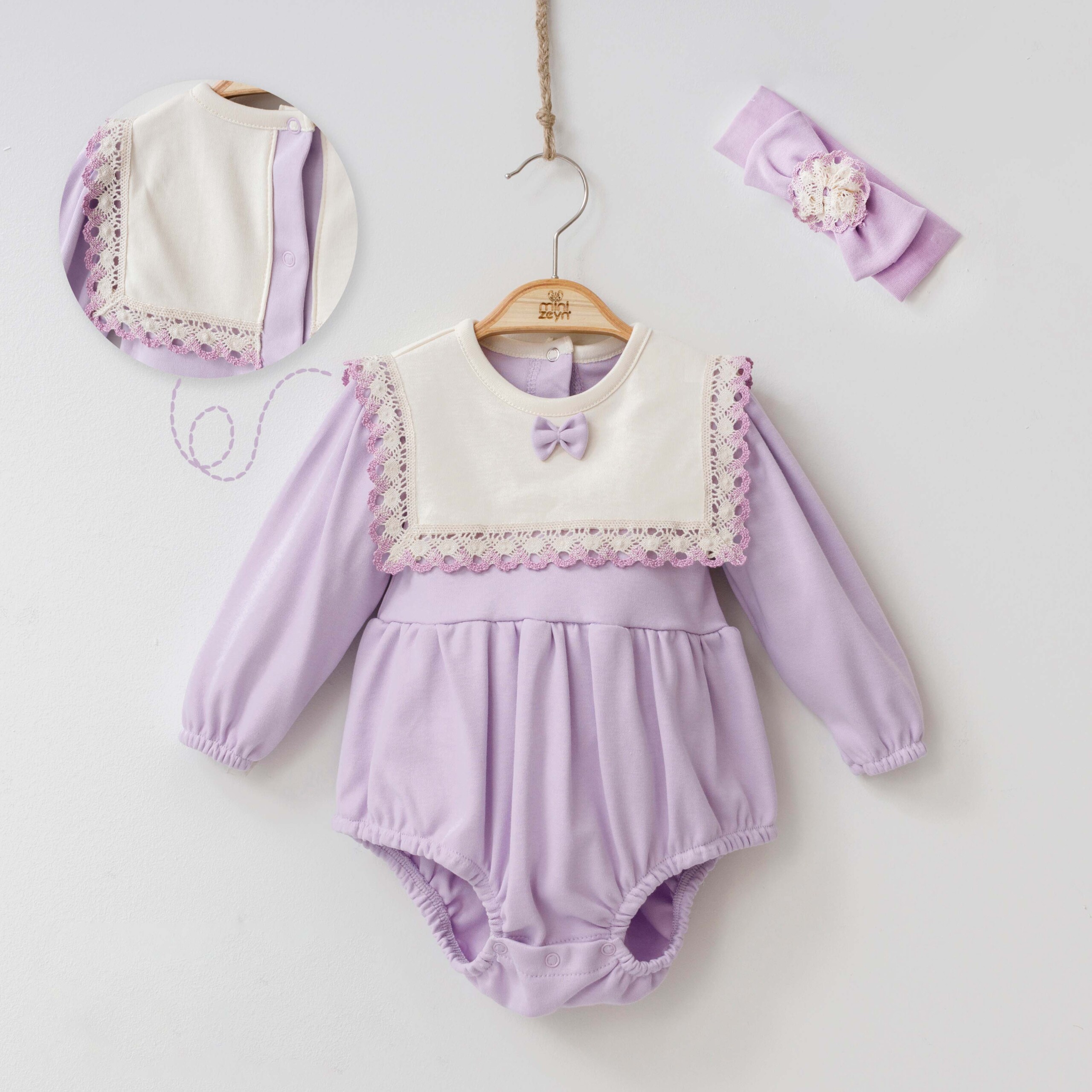 Baby Girl 2 Pieces Set (Overalls - Bandana) / 6M | 9M | 12M - Kids Fashion Turkey