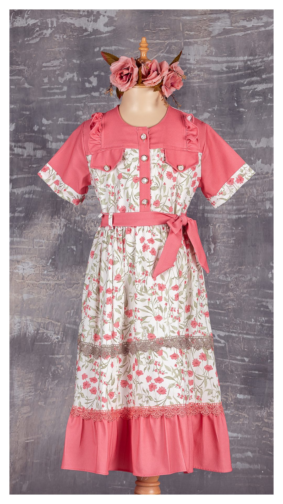 Girl Buttoned Dress / 9Y | 10Y | 11Y | 12Y - Kids Fashion Turkey