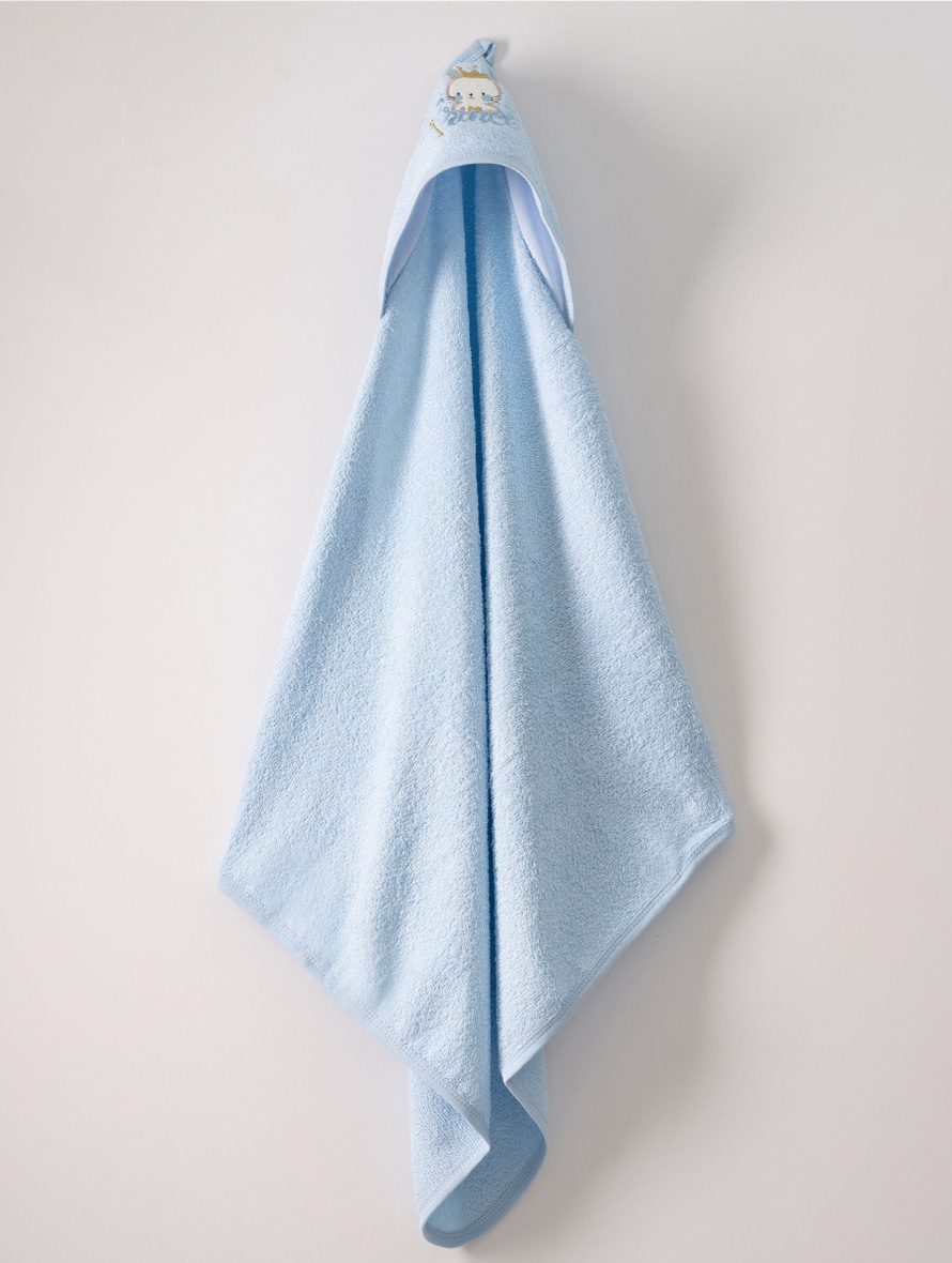 Boy Prince Rabbit Print Hooded Towels / 75 X 80 Cm - Kids Fashion Turkey