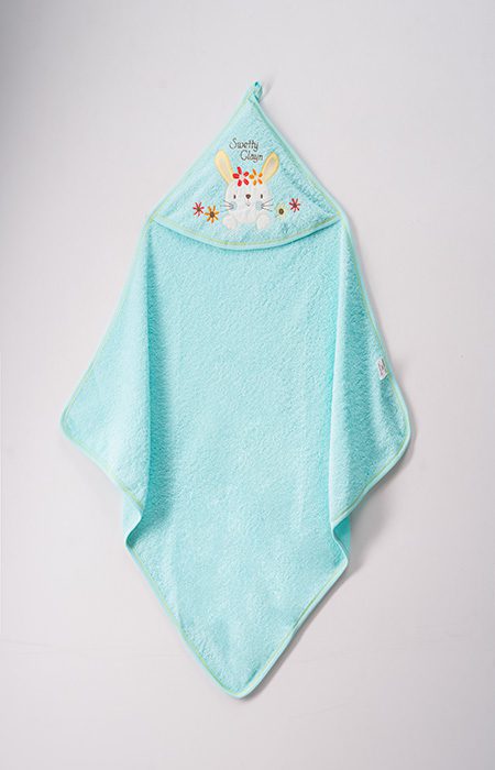 Unisex Rabbit Print Hooded Towels / 75 X 80 Cm - Kids Fashion Turkey