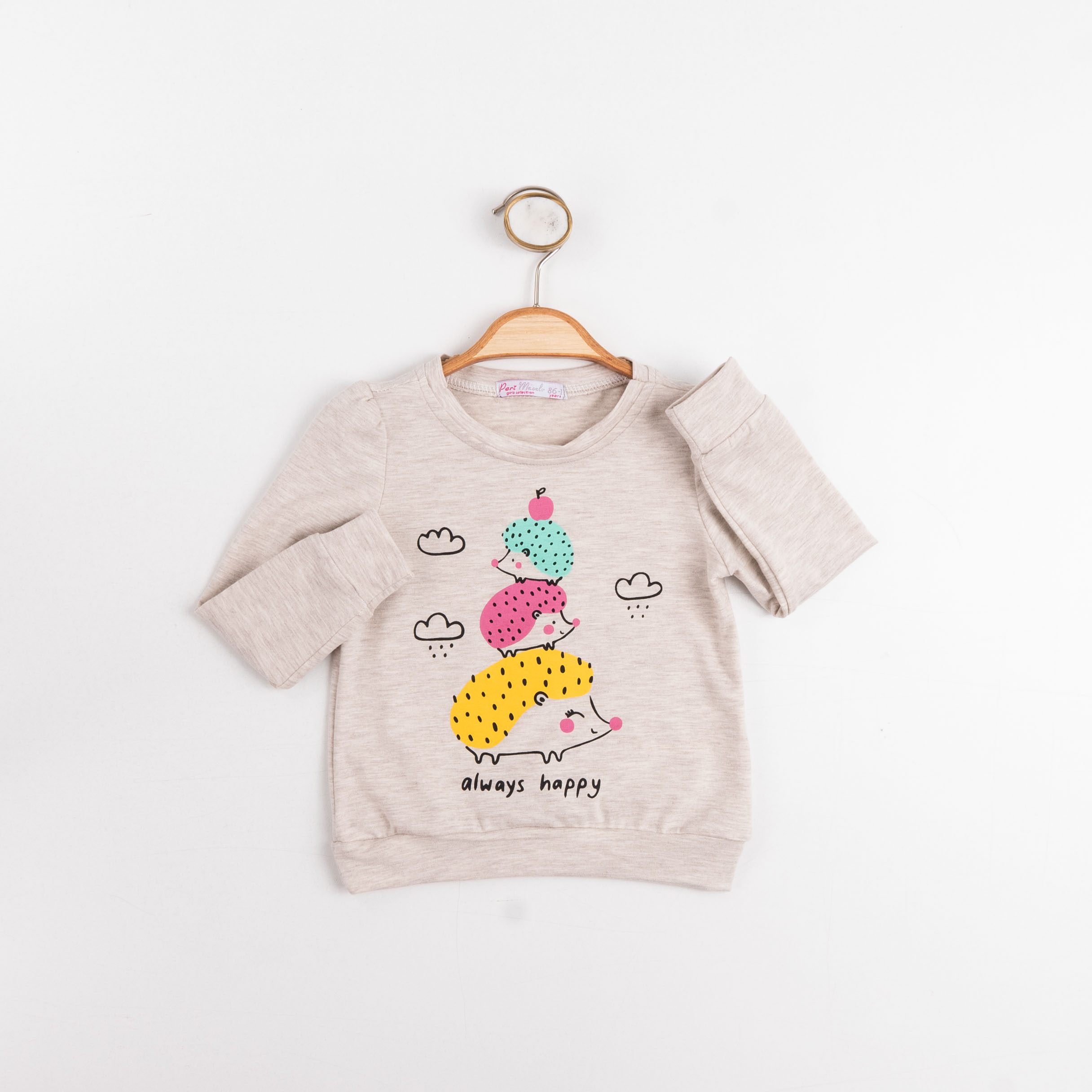 Baby Girl And Girl Long Sleeve T-Shirt / 1Y | 2Y | 3Y | 4Y - Kids Fashion Turkey